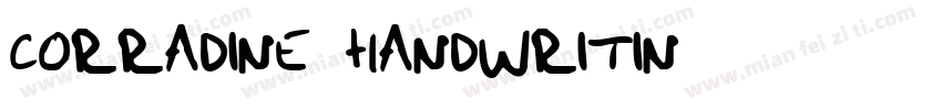 Corradine Handwritin字体转换